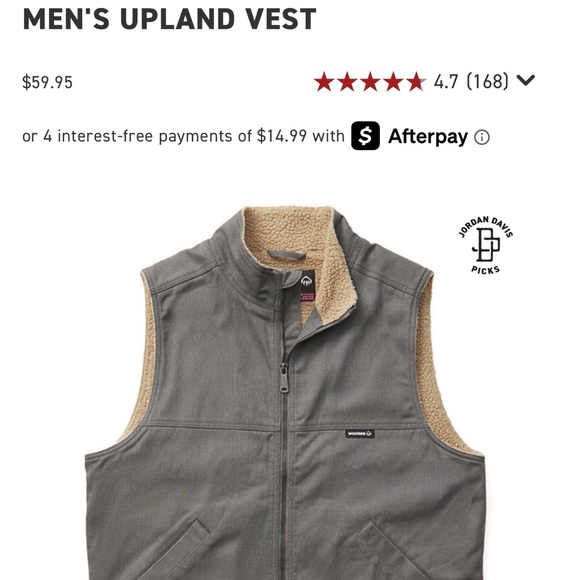 Wolverine Upland Vest Mens 2XL Distressed Grey Twill Sherpa Lined Jordan Davis - Picture 7 of 8